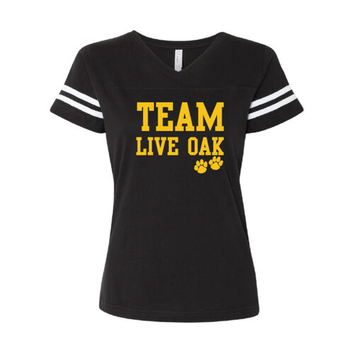 Live Oak Staff V-Neck Football - Ladies Thumbnail